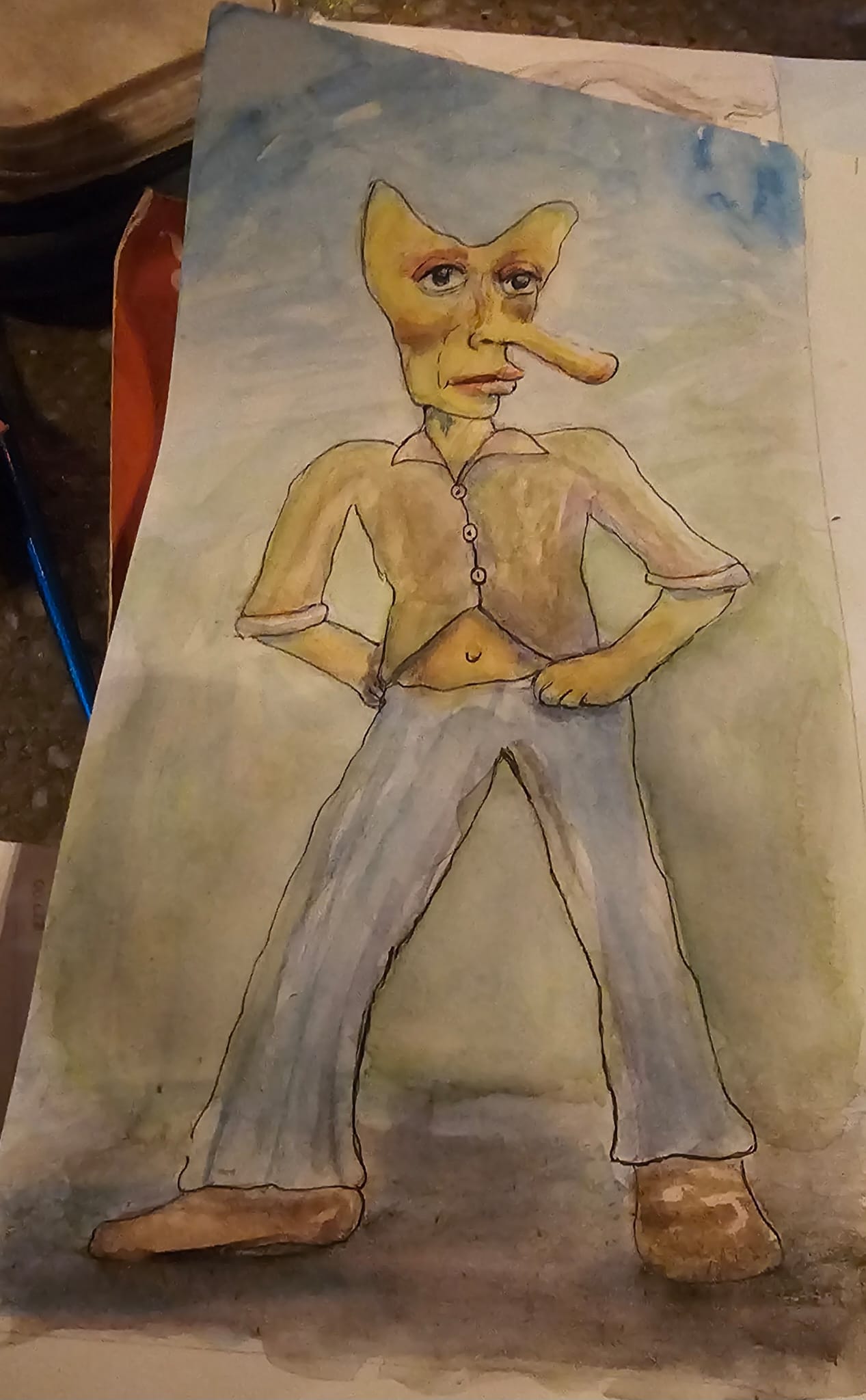 A sketch of a character