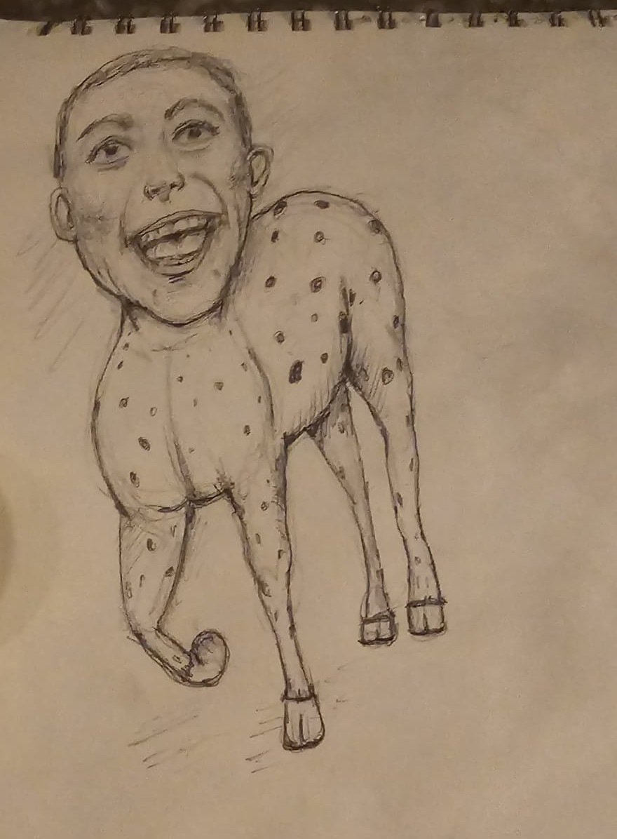 A sketch of a character