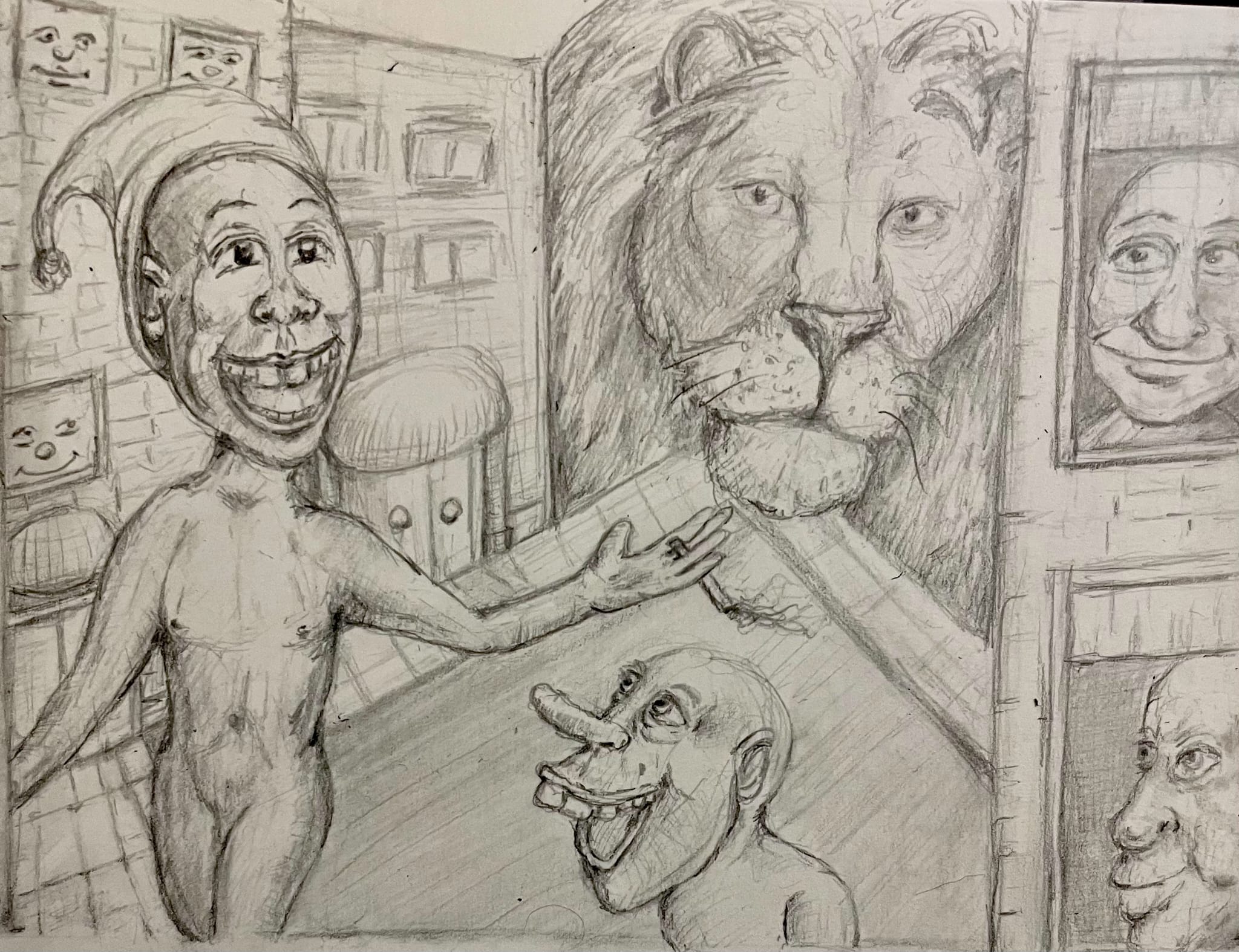 A sketch of a character